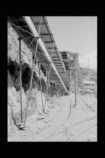 Società Edison - Lago d'Arno - Diga - Cantiere - Nastro trasportatore