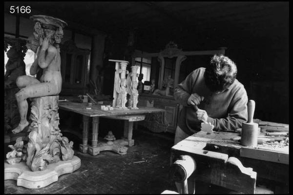 Laboratorio di Osvaldo Minotti, scultore.