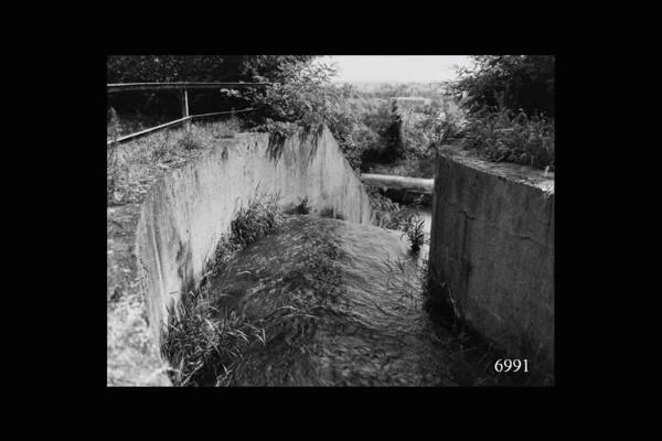 Canale Principale Villoresi. Manufatto di salto e scaricatori in Naviglio Martesana e Fiume Adda.