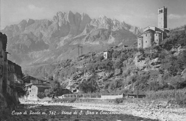 Capo di Ponte - Località Cemmo - Pieve di S. Siro e massiccio della Concarena