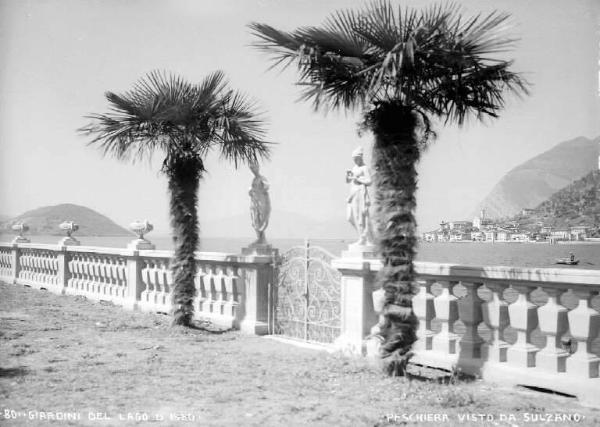 Sulzano - Lago d'Iseo - Veduta di Peschiera dal giardino