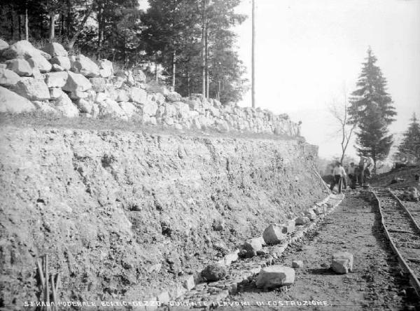 Borno (?) - Strada poderale per Dezzo - Cantiere