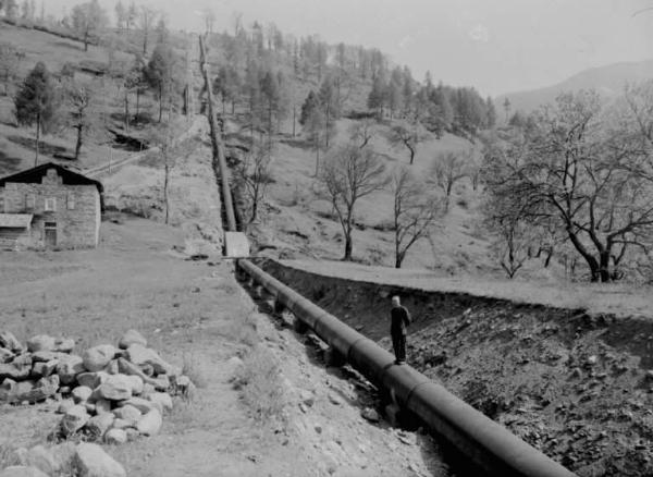 Bienno - Torrente Grigna - Centrale idroelettrica Carlo Tassara - Condotta forzata - Cantiere