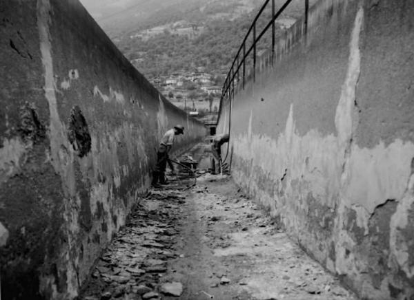 Malegno - Località Lanico - Cantiere - Impresa Baffelli - Operai al lavoro