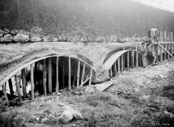 Malegno - Località Lanico - Cantiere - Impresa Baffelli - Operai al lavoro