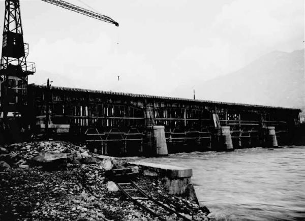 Esine - Fiume Oglio - Ponte - Cantiere - Impresa Valverti