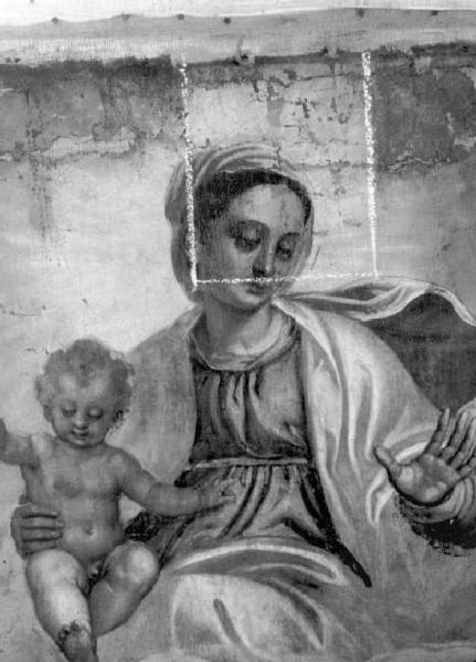 Dipinto - Madonna con Bambino (particolare) - Breno - Mostra del restauro