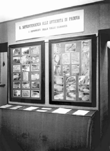 Breno - Mostra della Montagna - Esposizione della Regia Soprintendenza alle antichità di Padova - Petroglifi della Valle Camonica