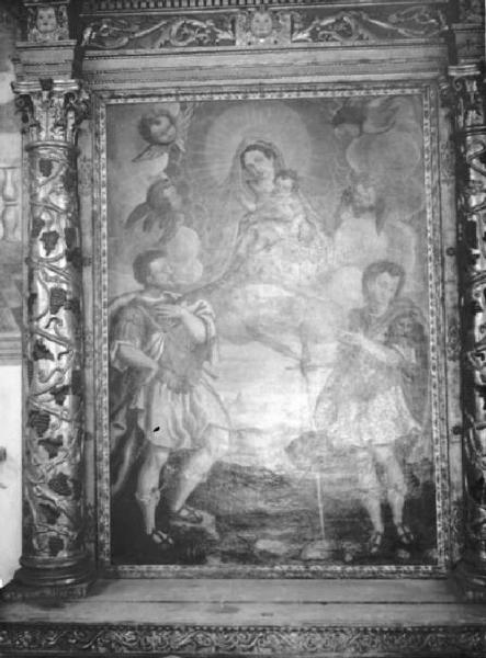 Pala d'altare dipinta - Madonna con Bambino e due Santi - Andrista - Chiesa dei Ss. Nazzaro e Celso