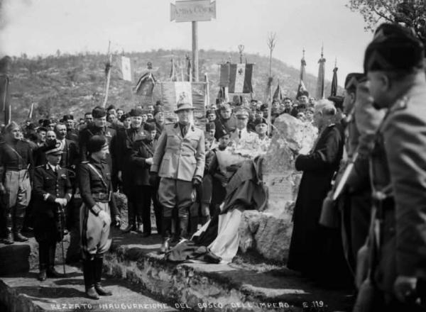 Rezzato - Bosco dell'impero - Cerimonia di inaugurazione - Gruppo di gerarchi