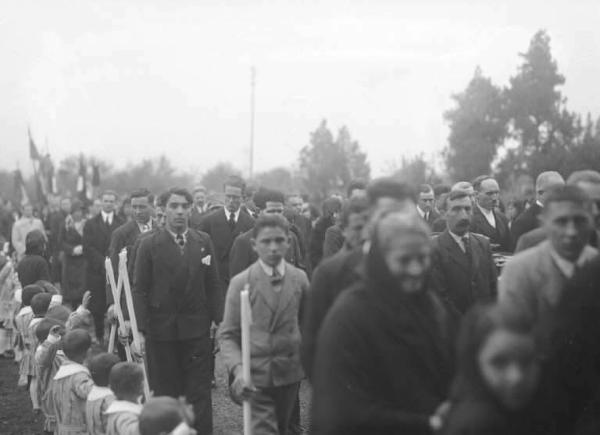 Palazzolo sull'Oglio - Località San Pancrazio - Funerali di G. L. Vezzoli - Corteo funebre