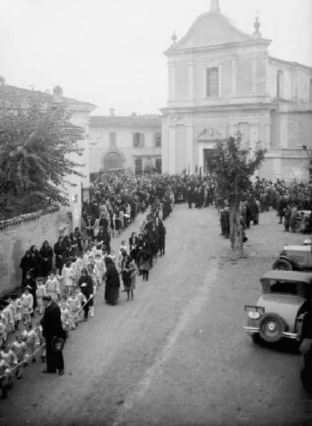 Palazzolo sull'Oglio - Località San Pancrazio - Funerali di G. L. Vezzoli - Corteo funebre