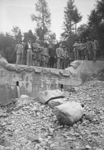 Borno - Torrente Panzine - Cantiere - Visita delle autorità