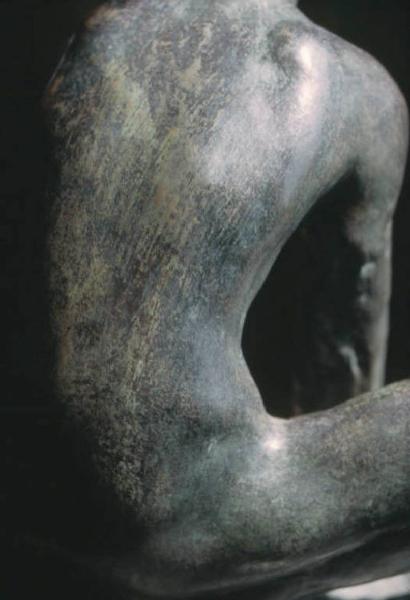 Auguste Rodin. Scultura " Studio per il Fauno accovacciato " (dettaglio). Musée Rodin Parigi.