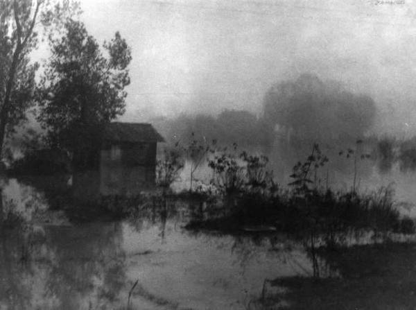 Cremona. Rive del fiume Po. Paesaggio. Un'abitazione.