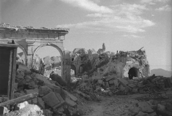 Montecassino. Resti dell'Abbazia distrutta dai bombardamenti