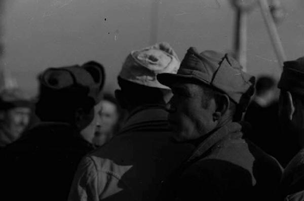 Casablanca. Imbarco di soldati italiani, ex prigionieri, sul cacciatorpediniere Duca degli Abruzzi diretto a Napoli. Ritratto maschile