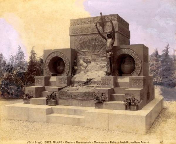 Scultura - Monumento sepolcrale - Edicola Castelli - Enrico Astorri - Milano - Cimitero Monumentale