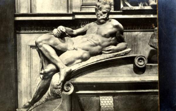 Scultura - Monumento sepolcrale - Sepolcro di Lorenzo de' Medici duca d'Urbino - Il Crepuscolo - Michelangelo Buonarroti - Firenze - Cappelle Medicee - Sagrestia Nuova