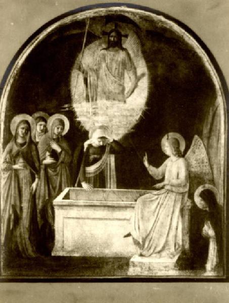 Dipinto - Resurrezione di Gesù Cristo e Pie Donne al Sepolcro - Beato Angelico - Firenze - Convento di S. Marco - Museo