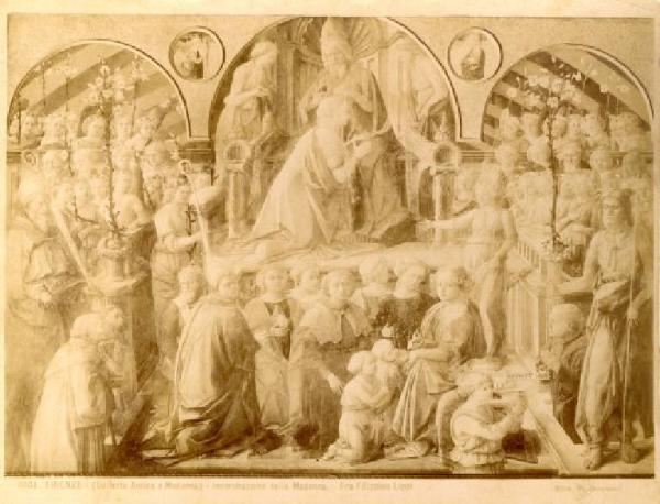 Dipinto - Incoronazione della Vergine - Filippo Lippi - Firenze - Galleria degli Uffizi