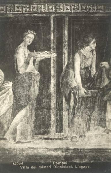 Dipinto murale - Scena di offerta - Pompei - Villa dei misteri Dionisiaci