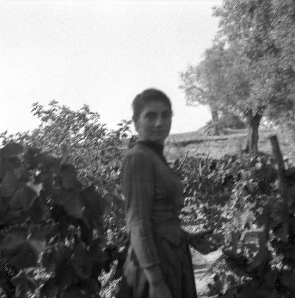 Melissa (Crotone) - Giovane contadina in una vigna - Ritratto