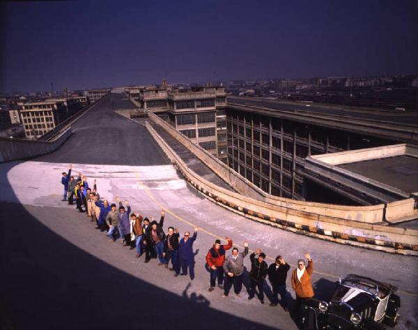 Lingotto di Torino - foto di gruppo sulla pista