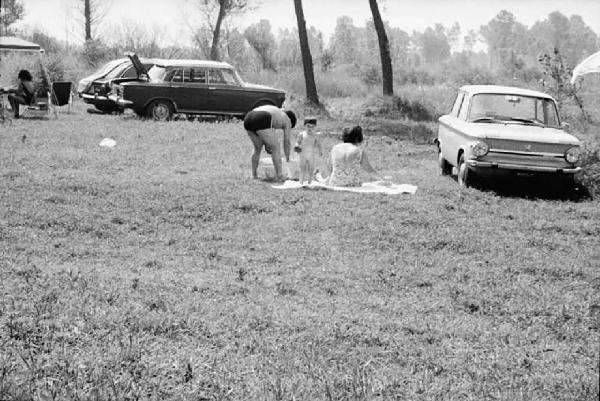 Parco - Ritratto di gruppo - famiglia - pic-nic sull'erba