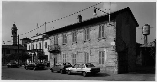 Masate - via Roma - centro storico - chiesa parrocchiale