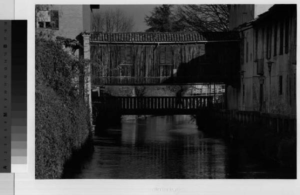 Gorgonzola - canale della Martesana - ponte - villa Sola Busca