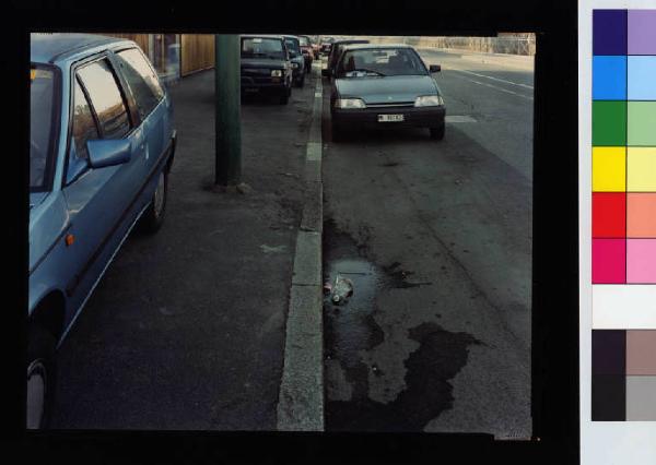 Milano - Naviglio Martesana - via Padova - marciapiede - automobili in sosta - strada