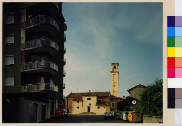 Melzo - via Sant'Andrea - chiesa di Sant'Andrea - edificio a blocco