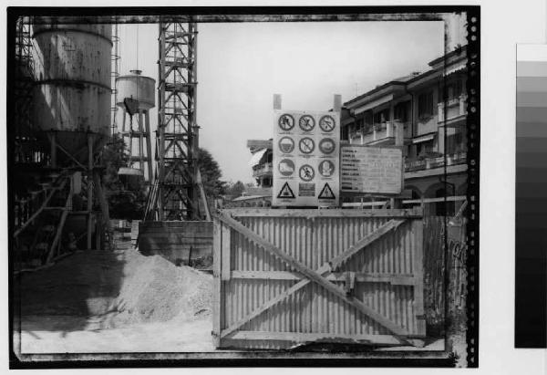 Paullo - centro storico - via Matteotti - cantiere - serbatoio dell'acqua