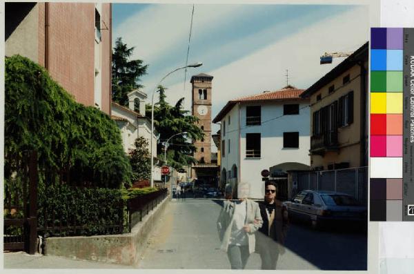 Mezzago - via Unione - palazzo Archini - campanile - centro storico