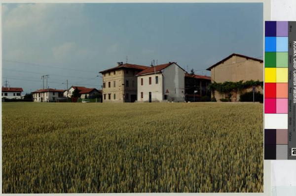 Mezzago - cascina Orobona - centro abitato - campi di spighe