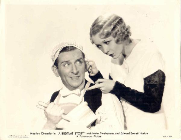Scena del film "Papà cerca moglie" - regia Norman Taurog - 1933 - attori Helen Twelvetrees e Edward Everett Horton