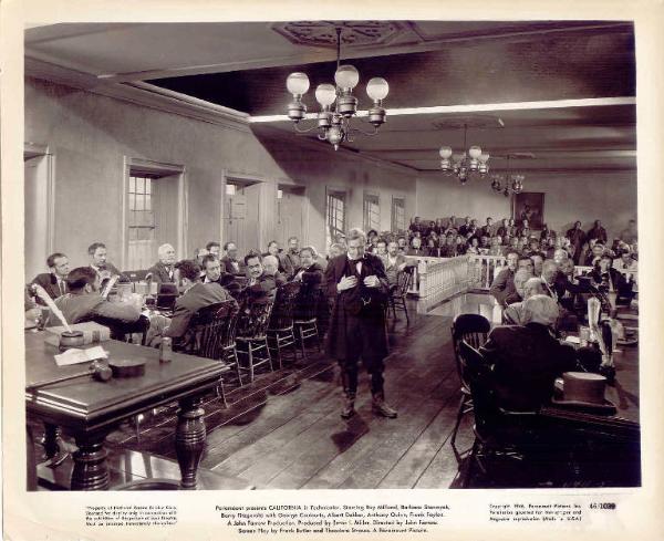 Scena del film "Vecchia California" - regia John Farrow - 1946 - attore Barry Fitzgerald