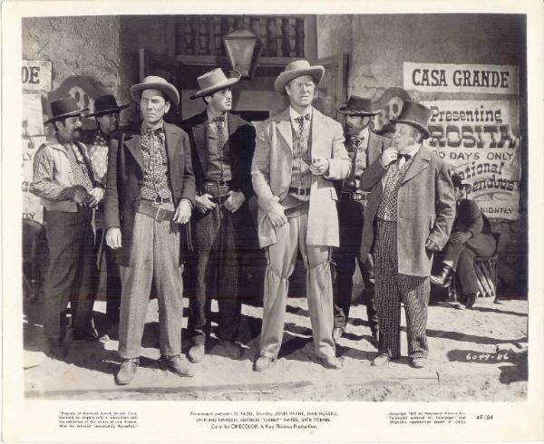 Scena del film "El Paso" - regia Lewis R. Foster - 1949 - attore John Payne