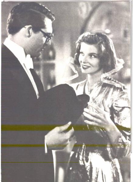 Scena del film "Susanna" (Bringing Up Baby) - regia Howard Hawks - 1938 - attori Katharine Hepburn e Cary Grant