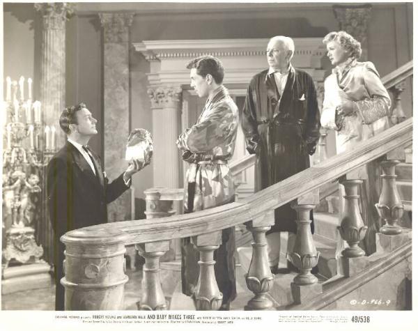 Scena del film "E col bambino fanno tre" - regia Henry Levin - 1949