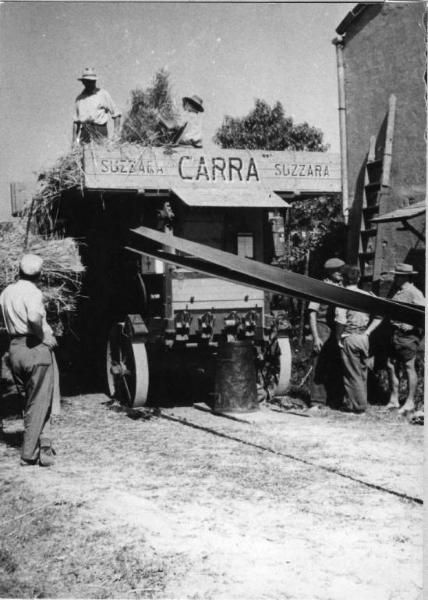 Lavori agricoli - Trebbiatura - Canneto sull'Oglio