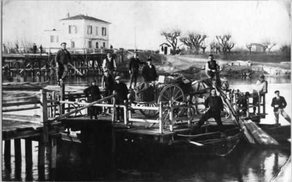 Fiume Oglio - Canneto sull'Oglio - Traghetto - Ponte in legno