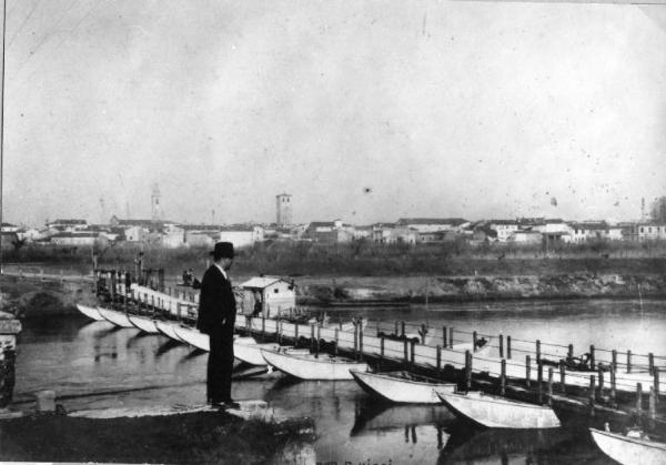 Fiume Oglio - Canneto sull'Oglio - Ponte di barche