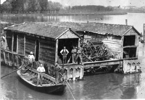 Fiume Oglio - Canneto sull'Oglio - Località Regonella - Mulini natanti - Bine del Vhò