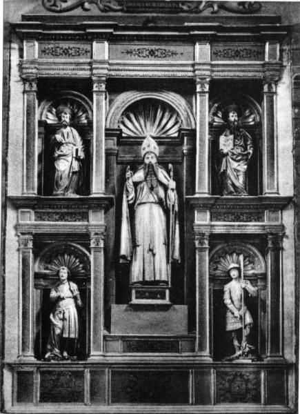 Scultura - Polittico di S. Antonio Abate - Clemente Zamara - Canneto sull'Oglio - Chiesa Parrocchiale - Altare maggiore