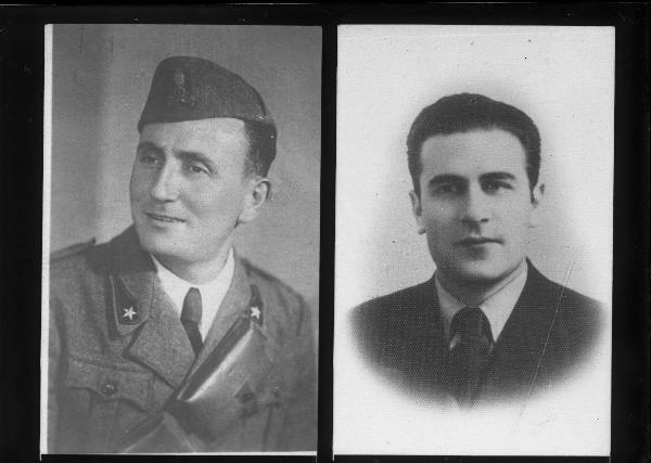 Ritratto maschile: militare in divisa non identificato deportato e morto in un campo di concentramento nazista - Ritratto maschile: uomo non identificato deportato e morto in un campo di concentramento nazista - Nazi-fascismo