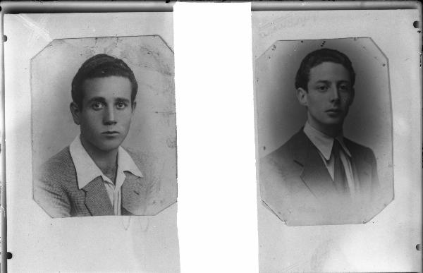 Ritratto maschile a mezzo busto: ragazzi italiani non identificati deportati e morti in un campo di concentramento nazista - Nazi-fascismo