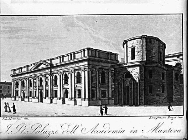 Incisione - I(mperiale) e R(egio) Palazzo dell'Accademia in Mantova