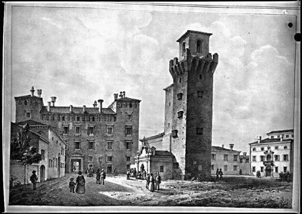 Incisione - Castello e Palazzo Gonzaga a Revere